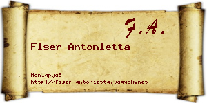 Fiser Antonietta névjegykártya